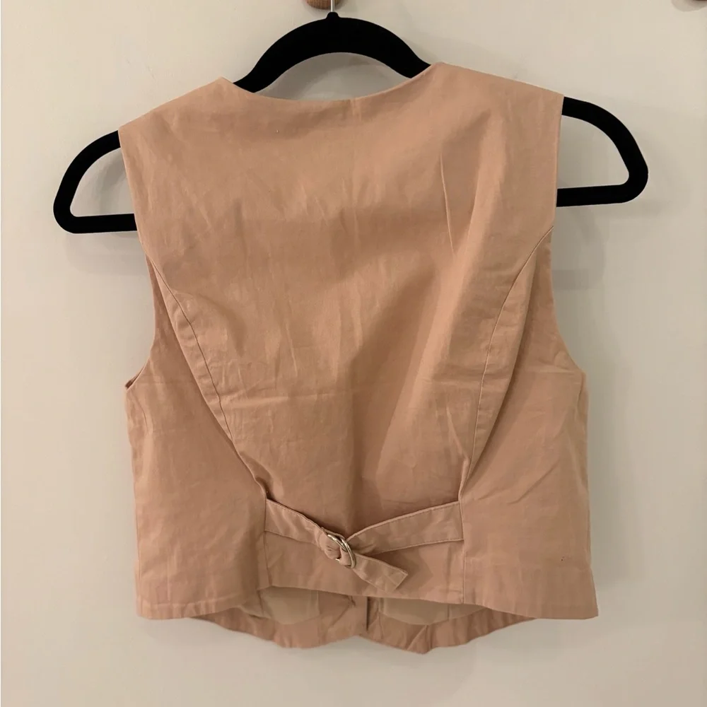 Abercrombie & Fitch tan cotton vest - Picture 4 of 4